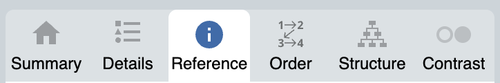 Screenshot of the References panel in WAVE. 