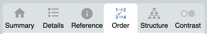 Screenshot of the Order panel in WAVE. 